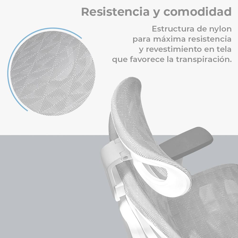 Foto 6 pulgar | Silla Ejecutiva Acteck Flux Pro Ec757 Ergonomica Reclinable 135° 136kg Reposabrazos 3d Reposapies Bl