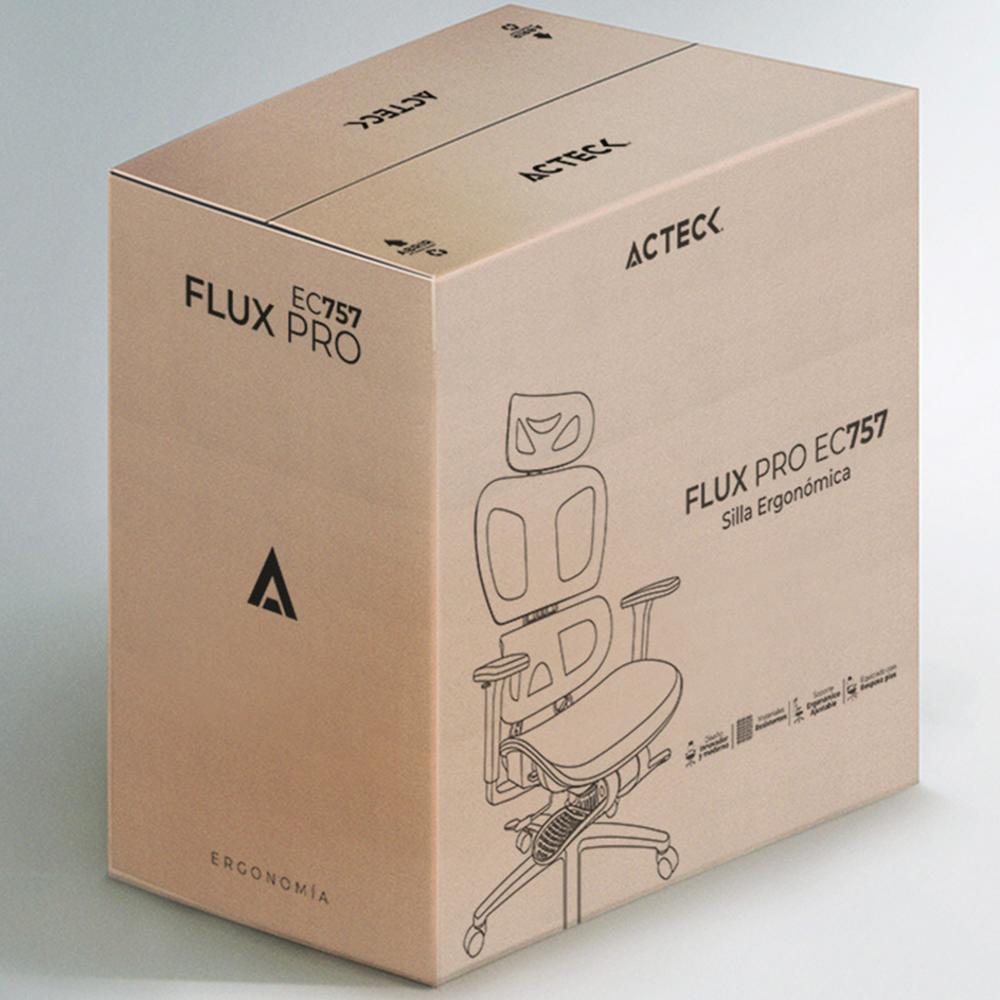 Foto 7 pulgar | Silla Ejecutiva Acteck Flux Pro Ec757 Ergonomica Reclinable 135° 136kg Reposabrazos 3d Reposapies Bl