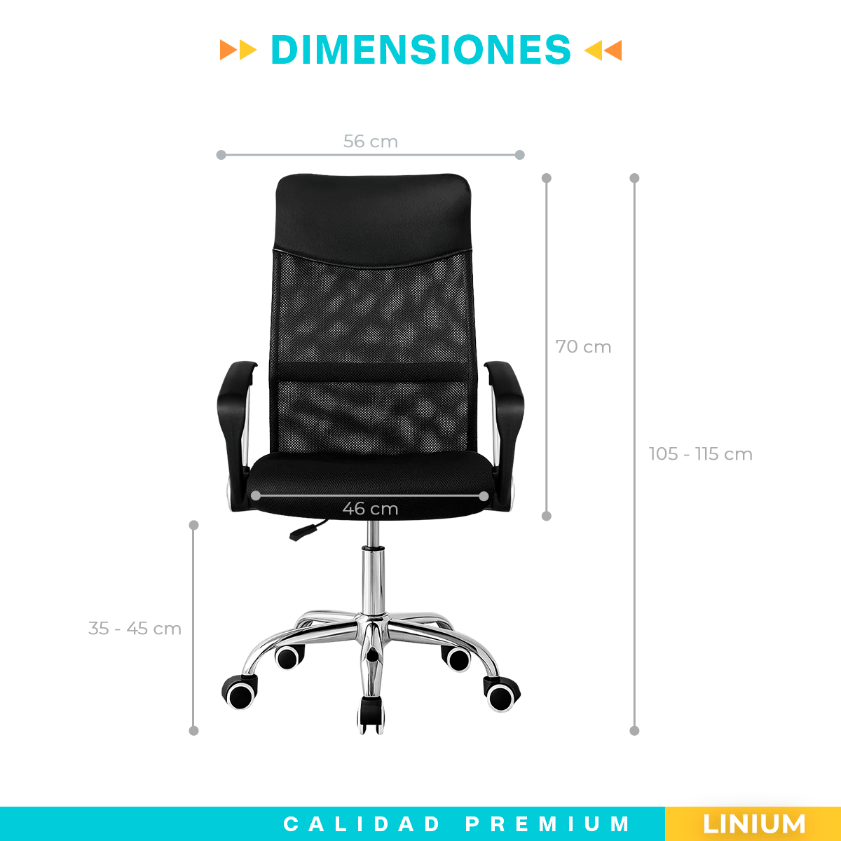 Foto 3 pulgar | Silla Oficina Escritorio Ejecutiva Elegante Ergo Premium Color Negro