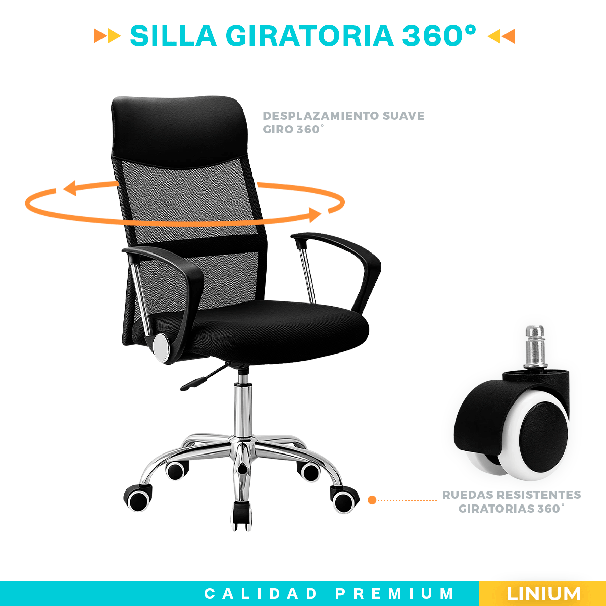 Foto 6 pulgar | Silla Oficina Escritorio Ejecutiva Elegante Ergo Premium Color Negro
