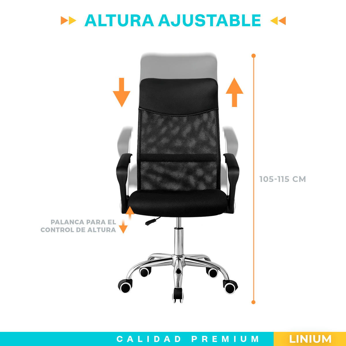 Foto 6 | Silla Oficina Escritorio Ejecutiva Elegante Ergo Premium Color Negro