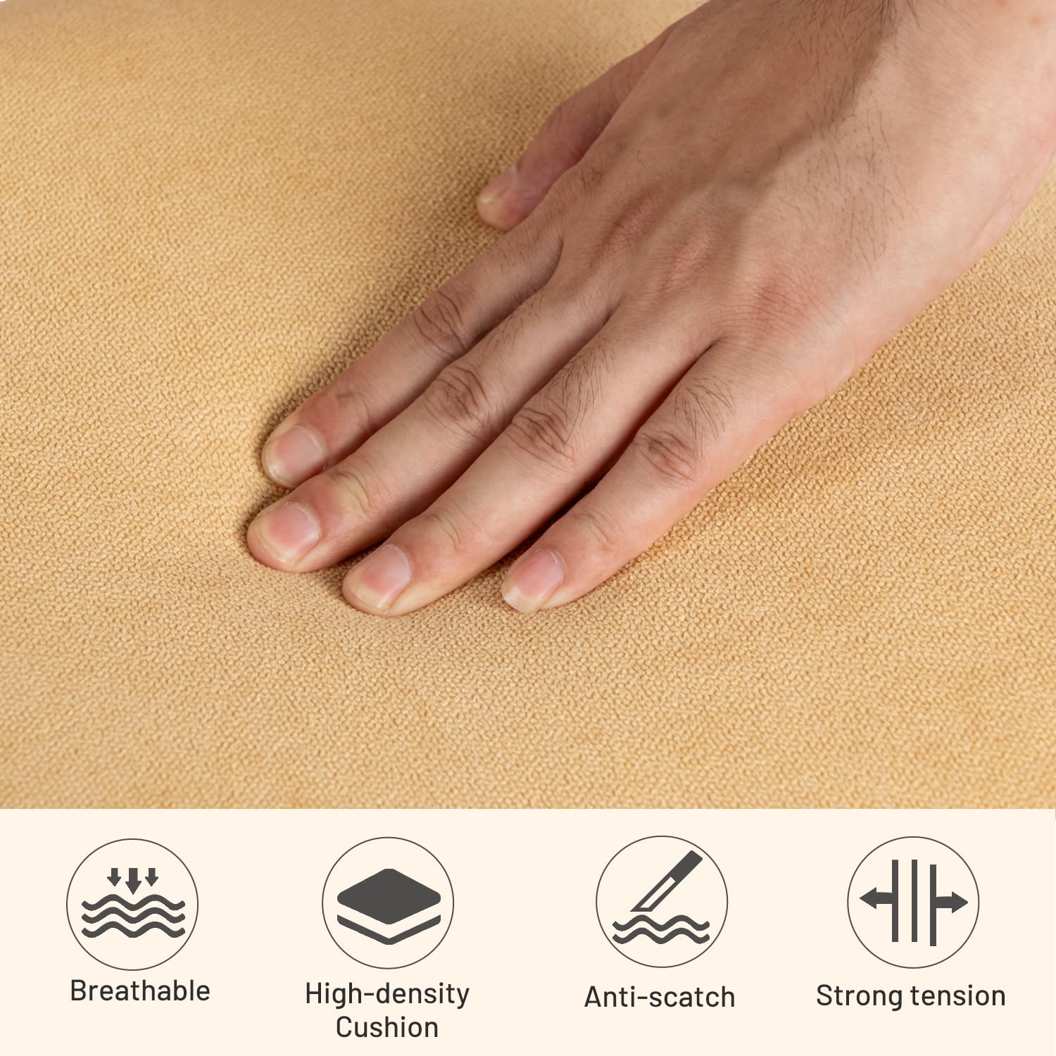 Foto 4 pulgar | Silla De Escritorio Furniturer Sin Brazos Cómoda Con Cojín De Tela - Venta Internacional.