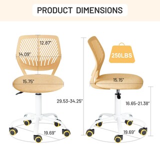 Foto 7 | Silla De Escritorio Furniturer Sin Brazos Cómoda Con Cojín De Tela - Venta Internacional.