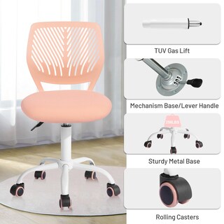 Foto 5 | Silla De Escritorio Furniturer Sin Brazos Para Niños Altura Ajustable - Venta Internacional.
