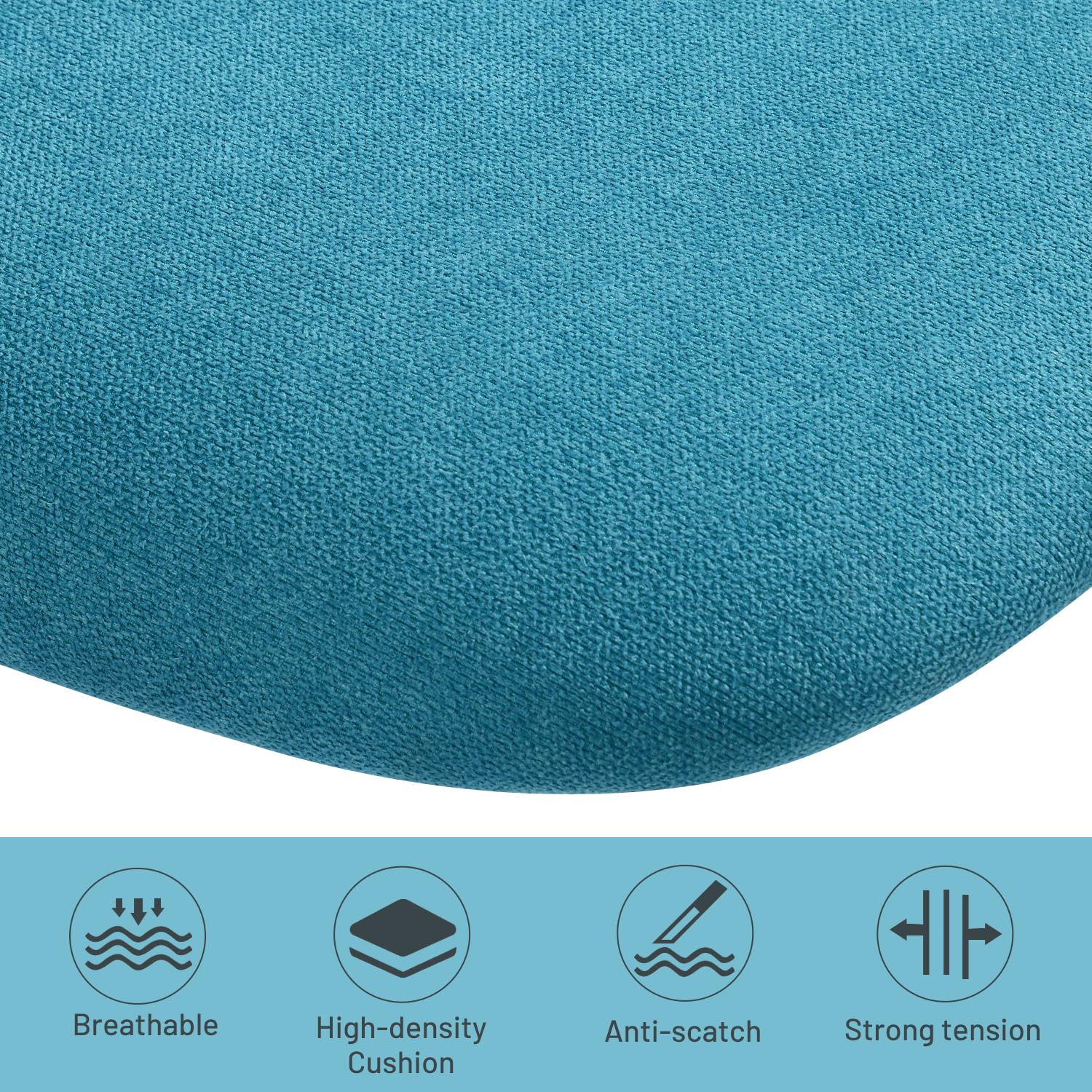 Foto 4 | Silla De Escritorio Furniturer Kids Sin Brazos Con Ruedas Giratorias  Color Azul - Venta Internacional.