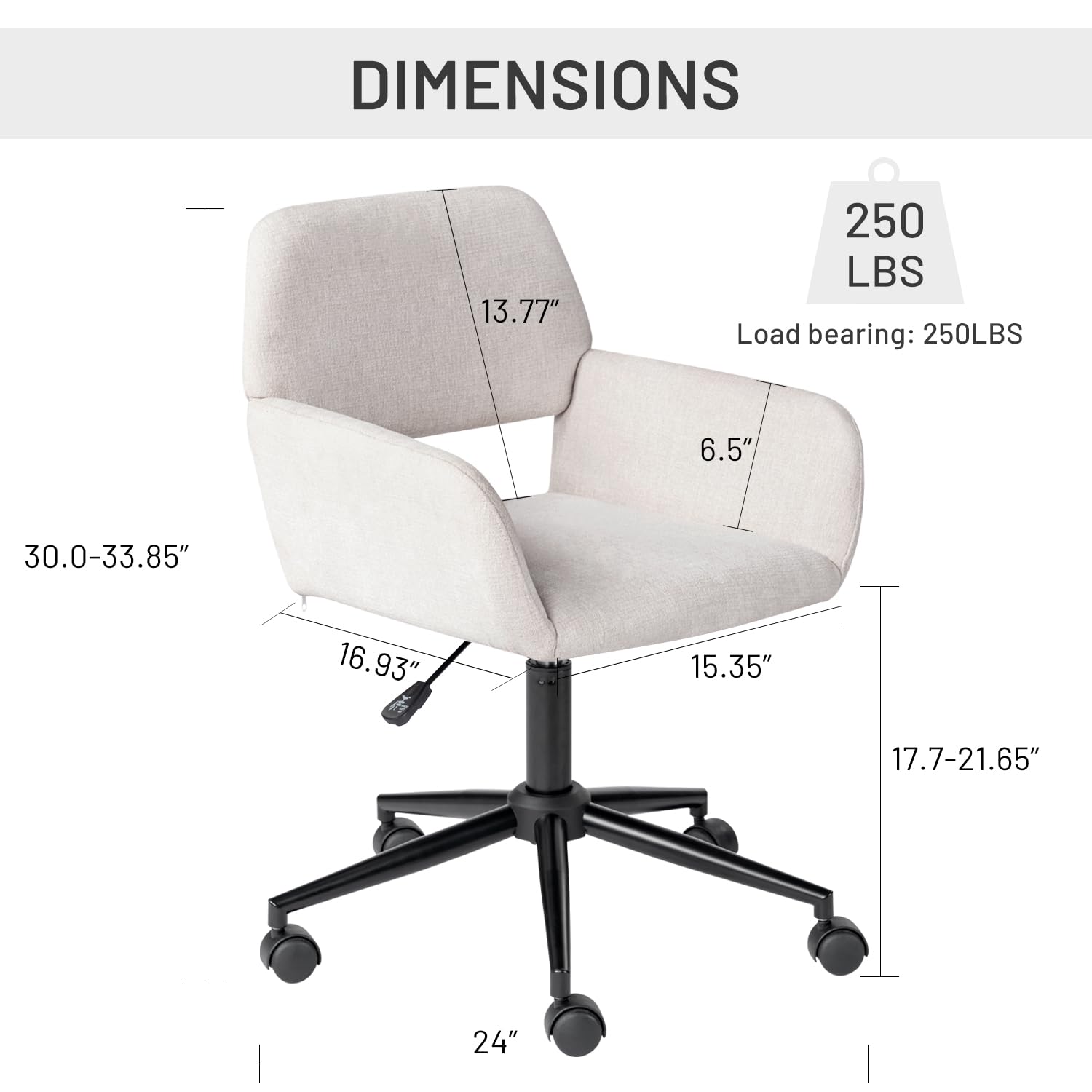 Foto 3 | Mueble Para Silla De Oficina Y Hogar  Tapizado En Tela  Color Beige - Venta Internacional.