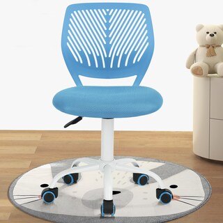 Foto 1 | Silla De Escritorio Furniturer Kids Study Giratoria Sin Brazos Azul - Venta Internacional.