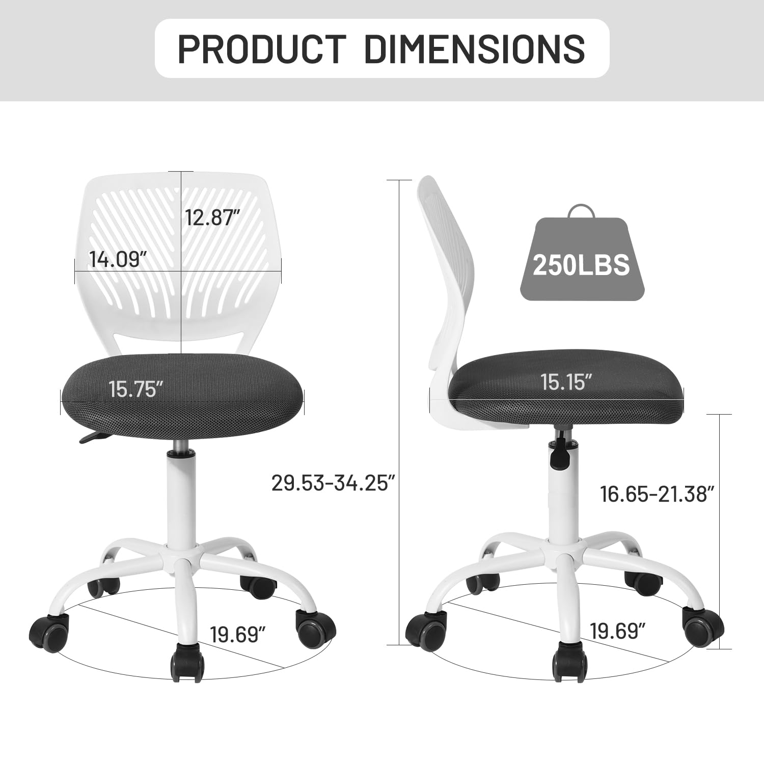 Foto 3 | Silla De Escritorio  Bonita Y Ergonómica Para Adolescentes  Ajustable - Venta Internacional.