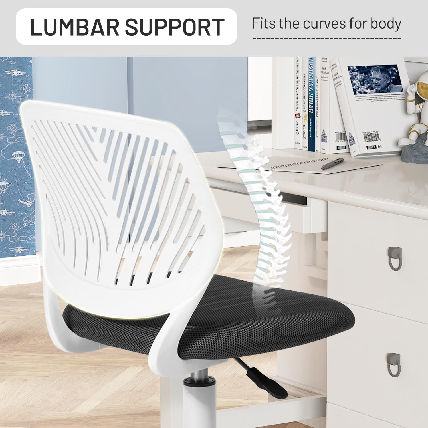Foto 5 pulgar | Silla De Escritorio  Bonita Y Ergonómica Para Adolescentes  Ajustable - Venta Internacional.