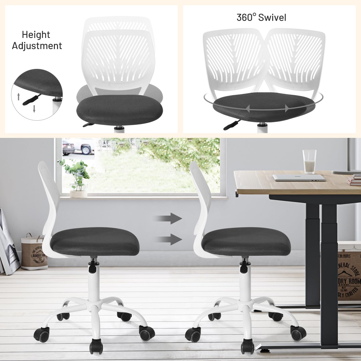 Foto 8 pulgar | Silla De Escritorio  Bonita Y Ergonómica Para Adolescentes  Ajustable - Venta Internacional.