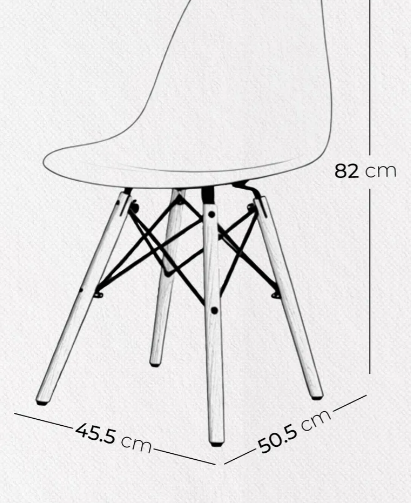 Foto 4 | Xtellar Silla Eames – Elegante Y Resistente Para Tu Comedor O Negocio