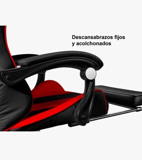 Foto 3 | Silla de Oficina Ejecutiva Reclinable Reposapiés Negra