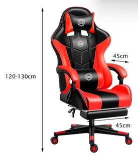 Foto 5 | Silla de Oficina Ejecutiva Reclinable Reposapiés Negra