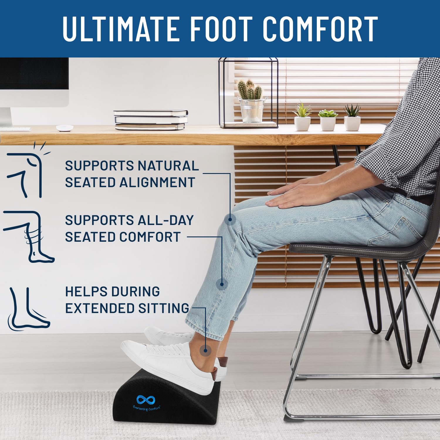 Foto 3 pulgar | Foot Rest Everlasting Comfort  Espuma Viscoelástica  Oficina Y Hogar - Venta Internacional.