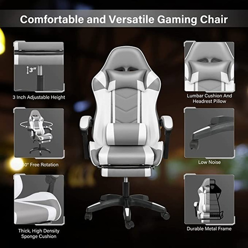 Foto 4 pulgar | Silla De Escritorio Y Gamer Ergonómica