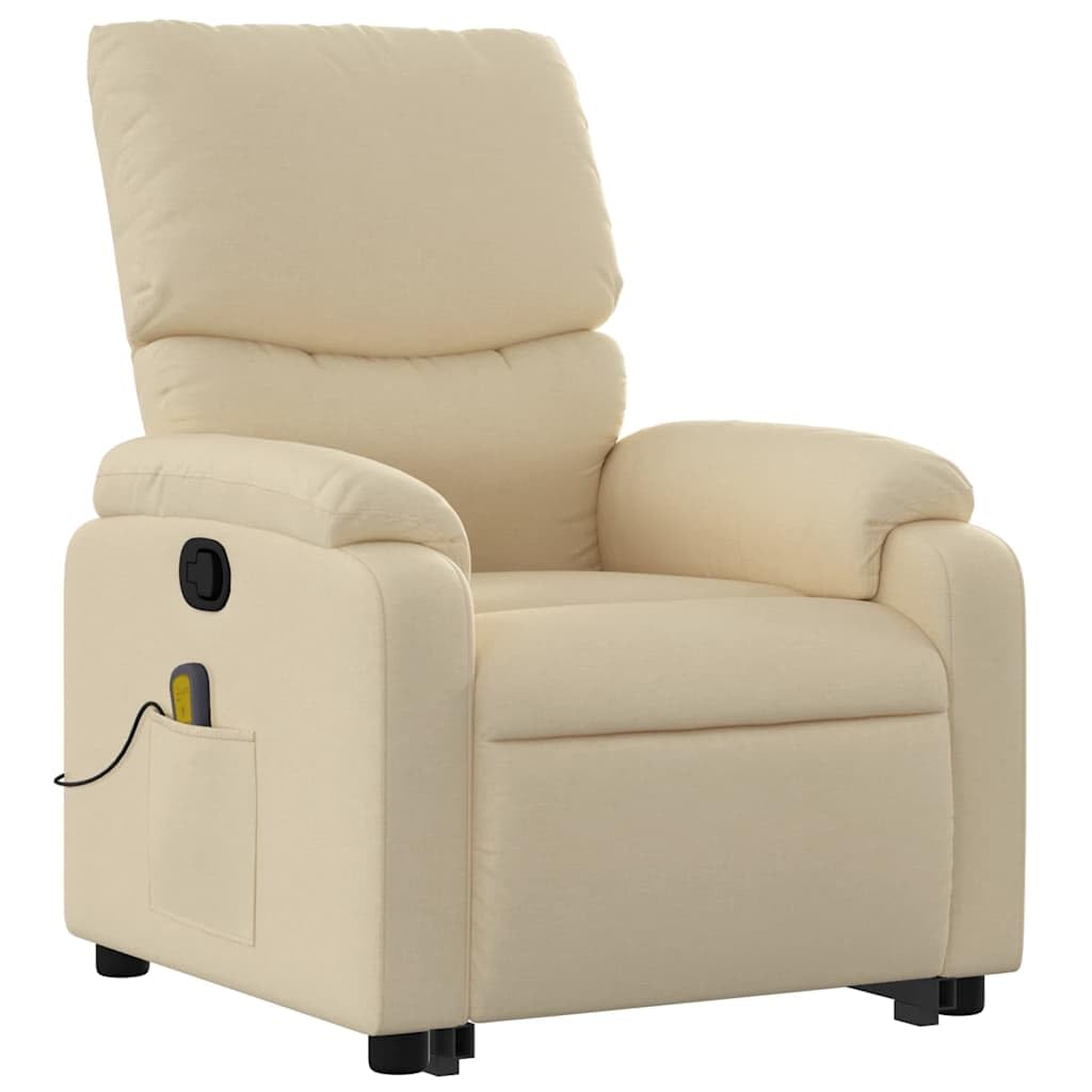 Foto 6 pulgar | Sillón Reclinable Para Masajes Vidaxl  Tejido Crema  Power Lift - Venta Internacional.