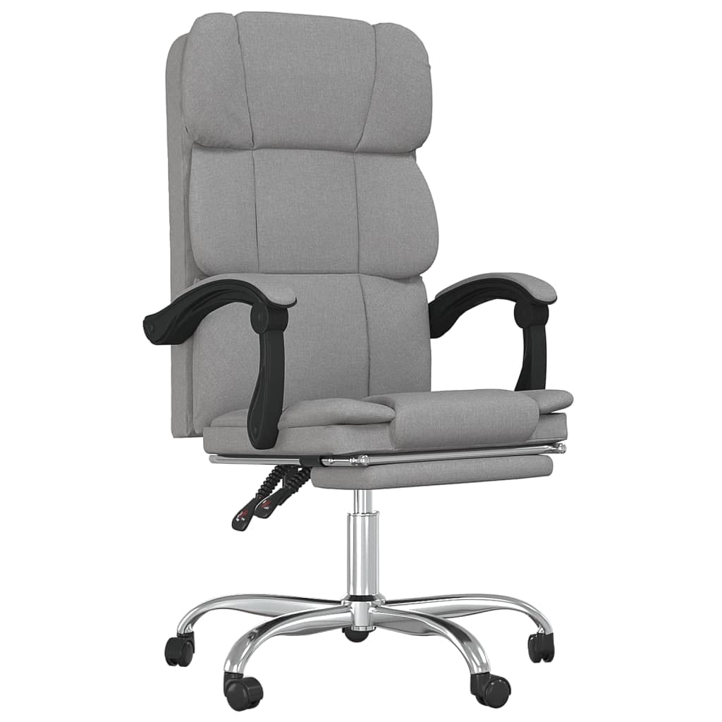 Foto 2 pulgar | Silla Vidaxl  Escritorio Reclinable Con Ruedas  Giratoria De 360°  Gris Claro - Venta Internacional.