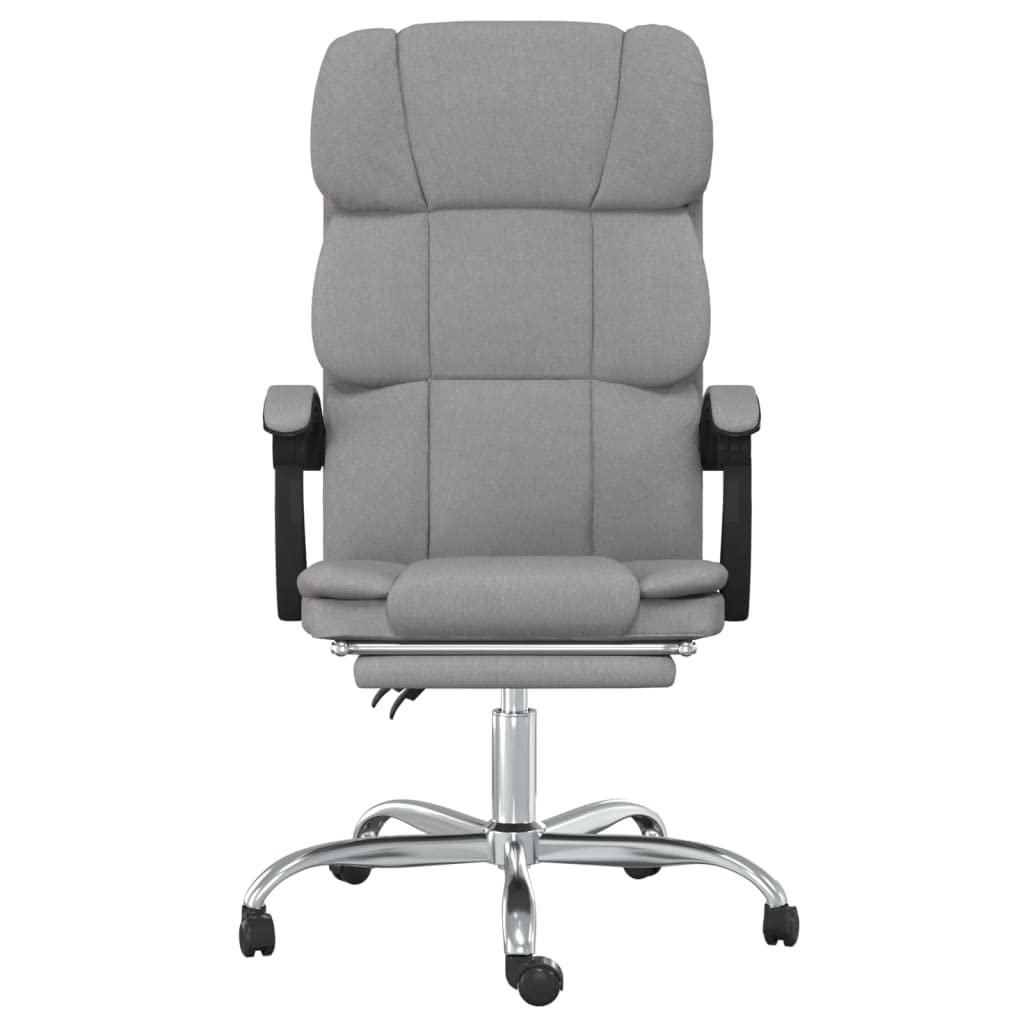 Foto 4 pulgar | Silla Vidaxl  Escritorio Reclinable Con Ruedas  Giratoria De 360°  Gris Claro - Venta Internacional.