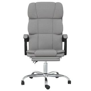 Foto 3 | Silla Vidaxl Escritorio Reclinable Con Ruedas Giratoria De 360° Gris Claro - Venta Internacional.