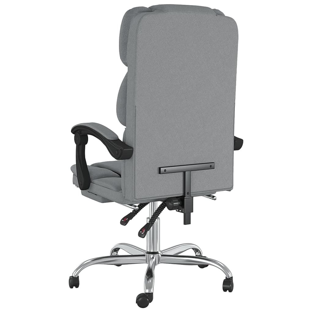 Foto 6 pulgar | Silla Vidaxl  Escritorio Reclinable Con Ruedas  Giratoria De 360°  Gris Claro - Venta Internacional.