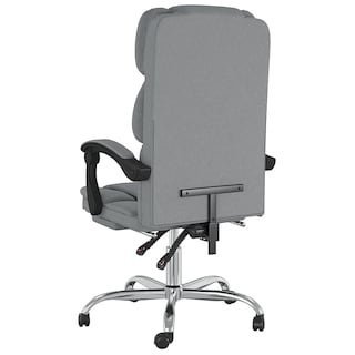 Foto 5 | Silla Vidaxl Escritorio Reclinable Con Ruedas Giratoria De 360° Gris Claro - Venta Internacional.