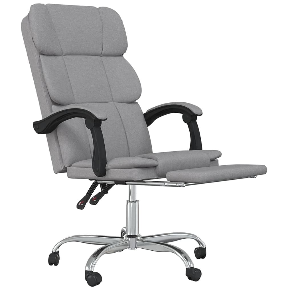 Foto 7 pulgar | Silla Vidaxl  Escritorio Reclinable Con Ruedas  Giratoria De 360°  Gris Claro - Venta Internacional.