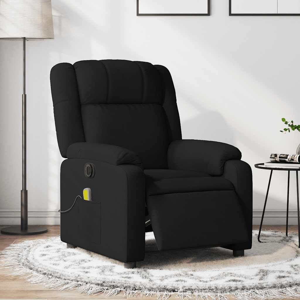 Foto 3 pulgar | Sillón Reclinable Eléctrico Para Masajes Vidaxl  Tela Negra - Venta Internacional.