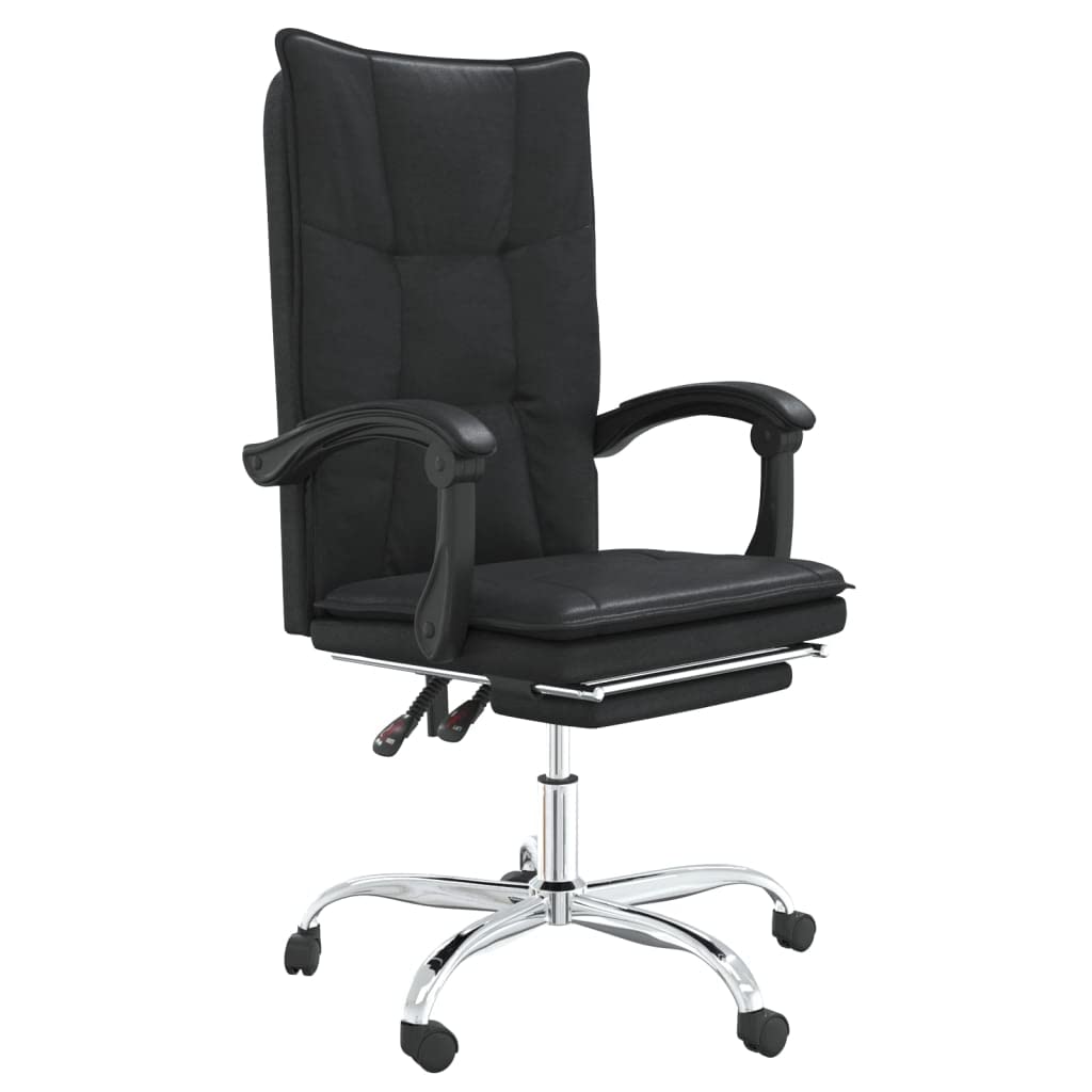 Foto 4 pulgar | Silla Vidaxl  Escritorio Reclinable Con Ruedas  Giratoria 360°  Piel Negra - Venta Internacional.