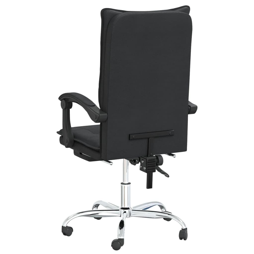 Foto 7 pulgar | Silla Vidaxl  Escritorio Reclinable Con Ruedas  Giratoria 360°  Piel Negra - Venta Internacional.