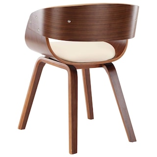 Foto 6 | Silla De Comedor Vidaxl Color Crema Madera Curvada Y Piel Sintética - Venta Internacional.