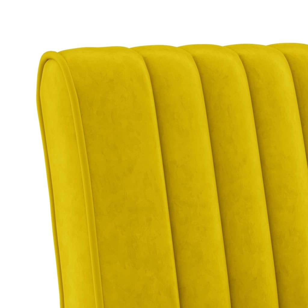 Foto 7 pulgar | Sillón Vidaxl Moderno De Terciopelo Amarillo Con Patas De Madera - Venta Internacional.