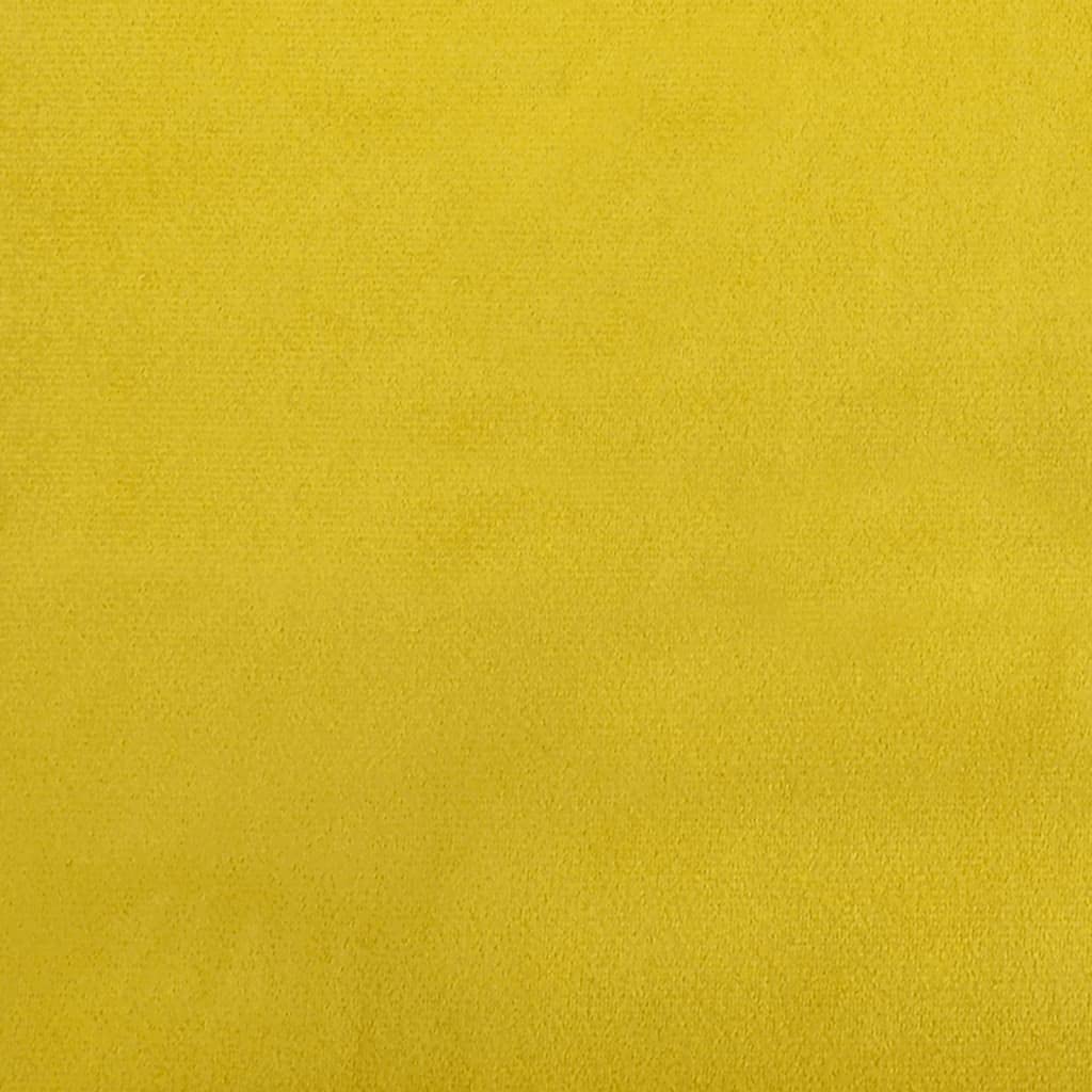 Foto 7 | Sillón Vidaxl Moderno De Terciopelo Amarillo Con Patas De Madera - Venta Internacional.