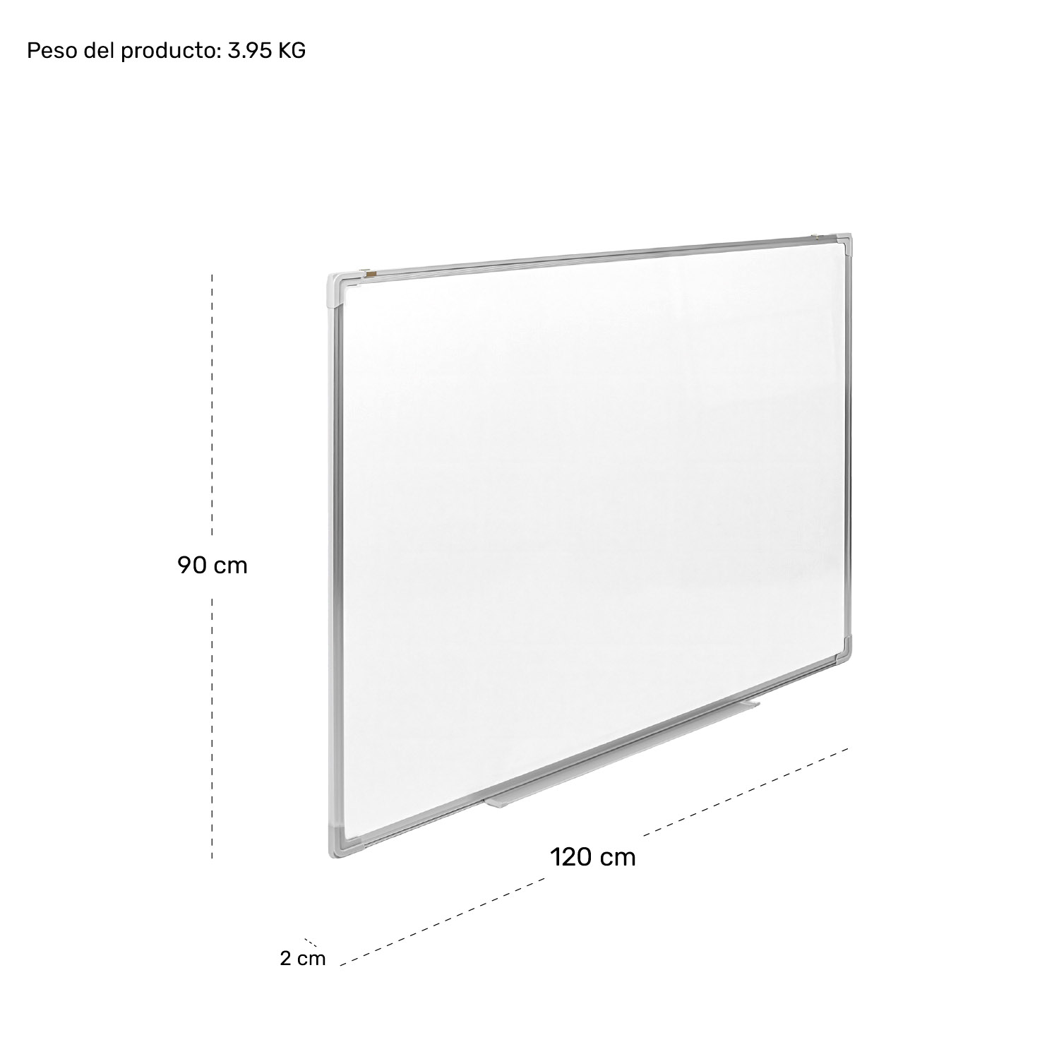 Foto 6 | Pizarrón Blanco Escolar 120x90cm Marcadores Borrador Imanes