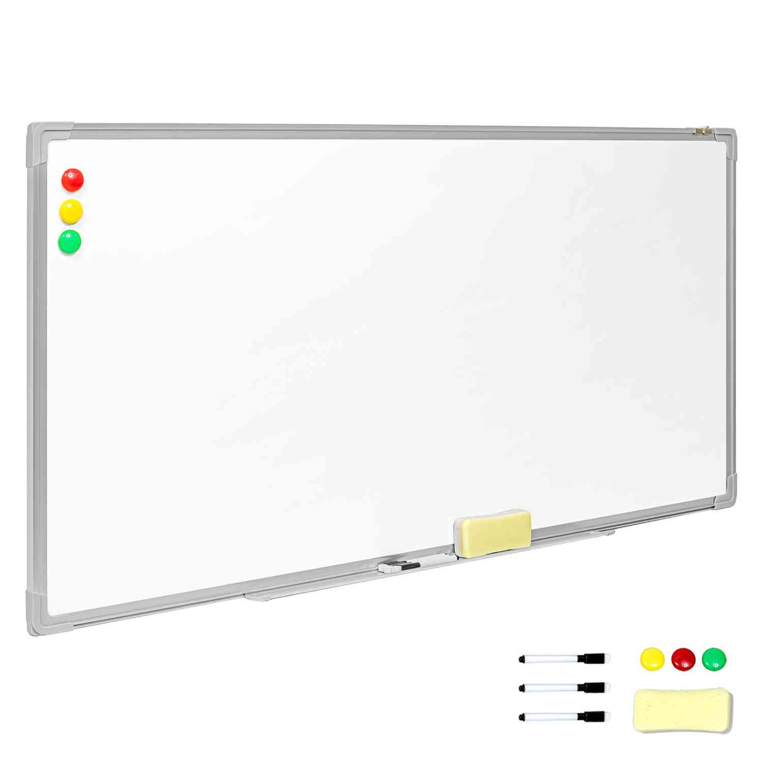 Foto 2 pulgar | Pizarron Blanco Escolar 120x60cm Marcadores Borrador Imanes