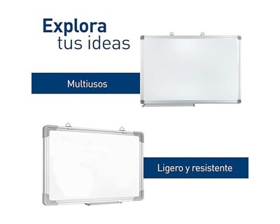 Foto 3 | Pizarrón Magnético Bluelander Blanco Incluye Plumón Borrador y Kit de Instalación