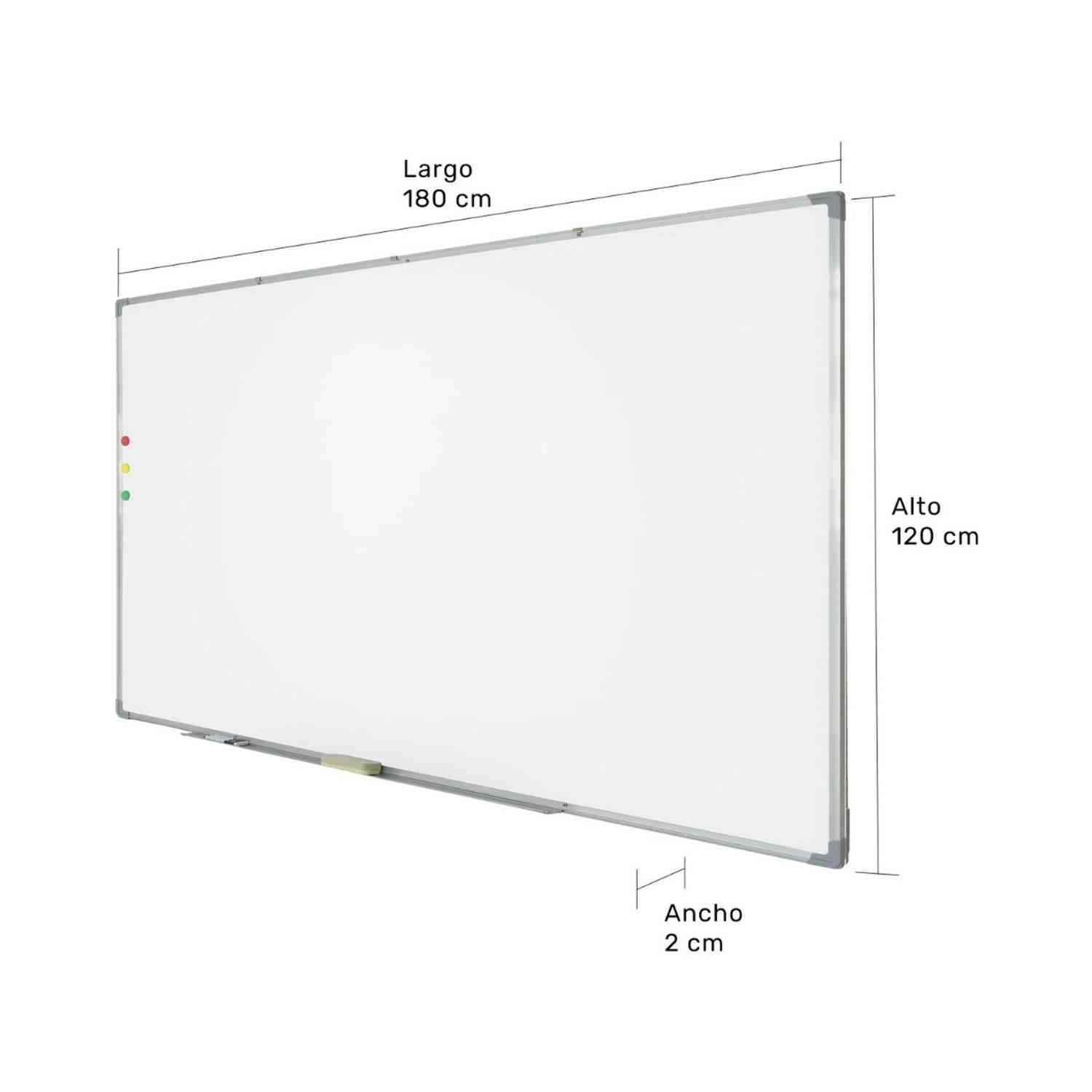 Foto 6 pulgar | Pizarron Blanco 180x120 De Alta Calidad Plumones Gratis