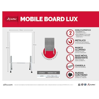Foto 4 | Pintarrón Mobile Board Lux 110x150cm
