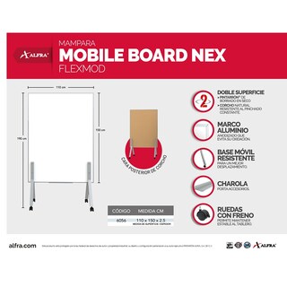 Foto 4 | Pintarrón Mobile Board Nexs 110x150cm