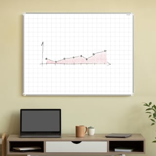 Foto 3 | Pizarrón Metalico Phanton Platino 80x120 Pvc
