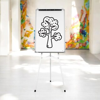 Foto 2 | Pizarron Blanco 90x60cm Caballete Tripie Altura Ajustable Eo Safe Imports Esi-19063 Negro