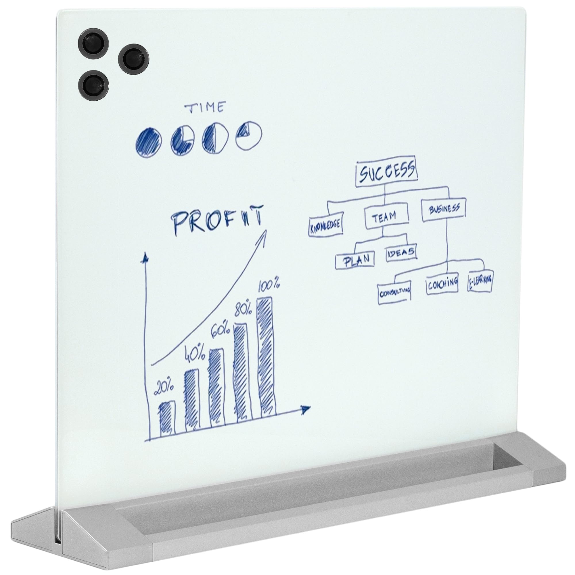 Foto 1 | Pizarra Magnética De Sobremesa Para Borrado En Seco Vivo Desk-wb23g, 60 X 48 Cm - Venta Internacional.