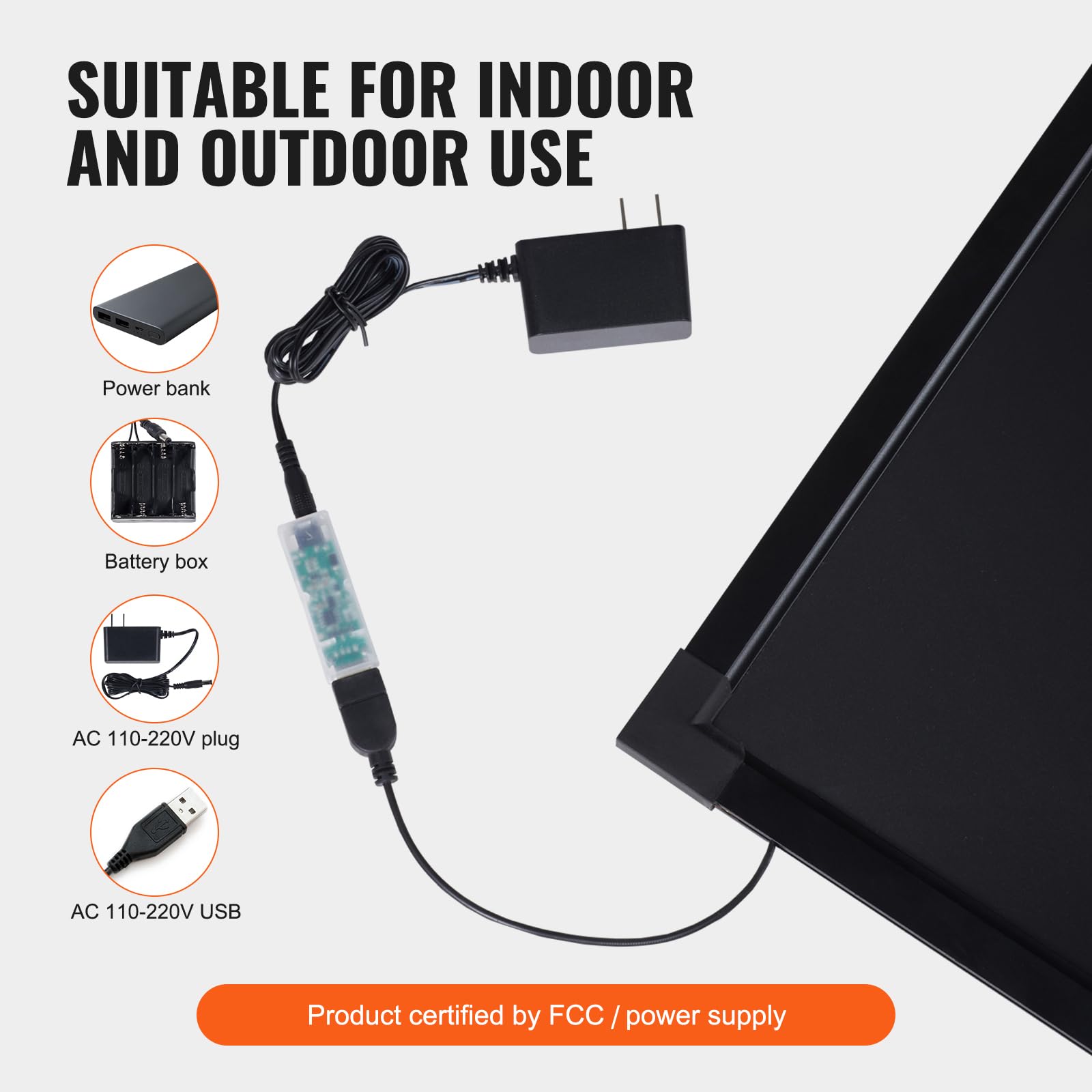 Foto 4 pulgar | Pizarra Led Para Escribir Mensajes Vevor 24 X 16 Con Rotuladores De Tiza - Venta Internacional.
