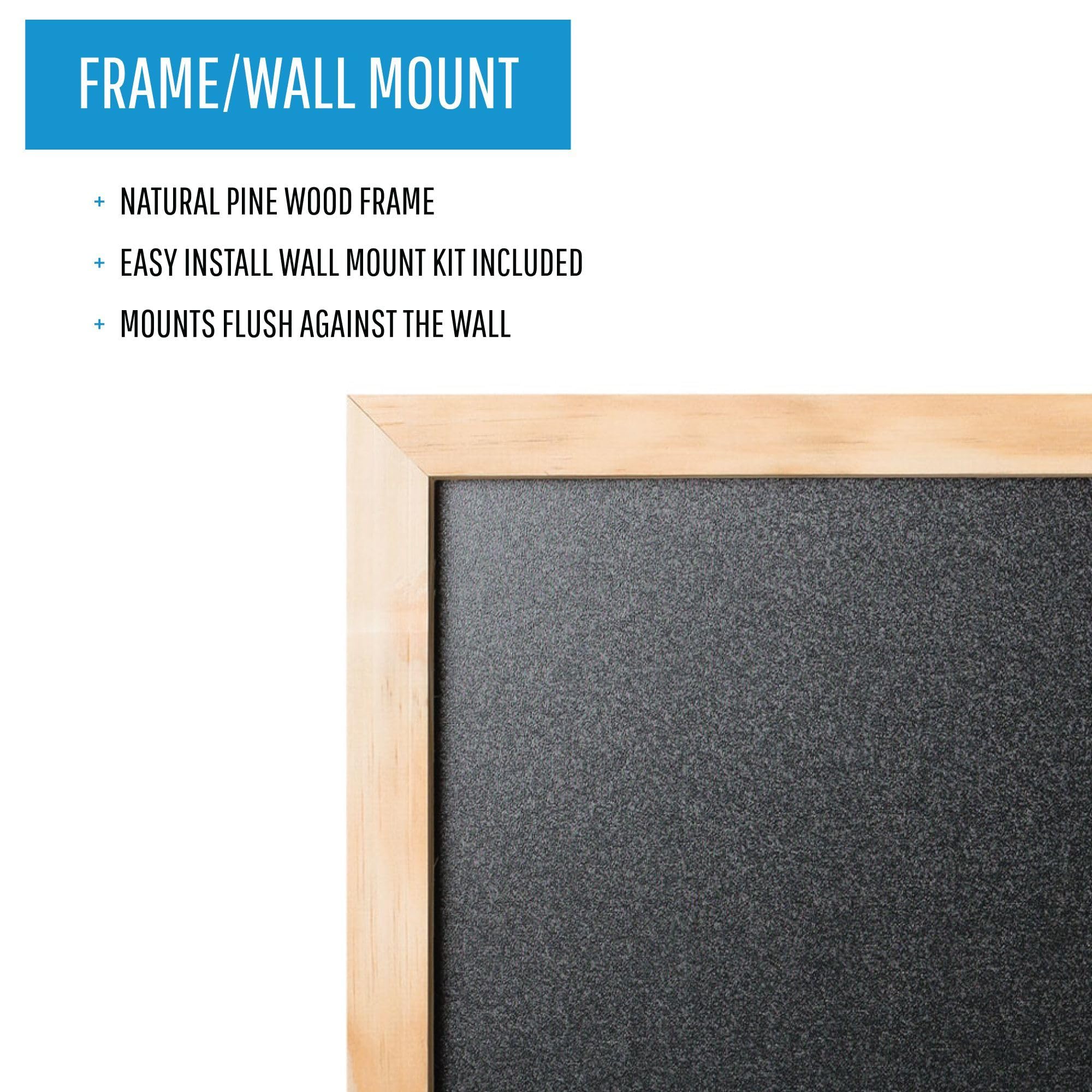 Foto 4 | Pizarra Mastervision Con Marco De Madera De Pino, 60 X 90 Cm - Venta Internacional.