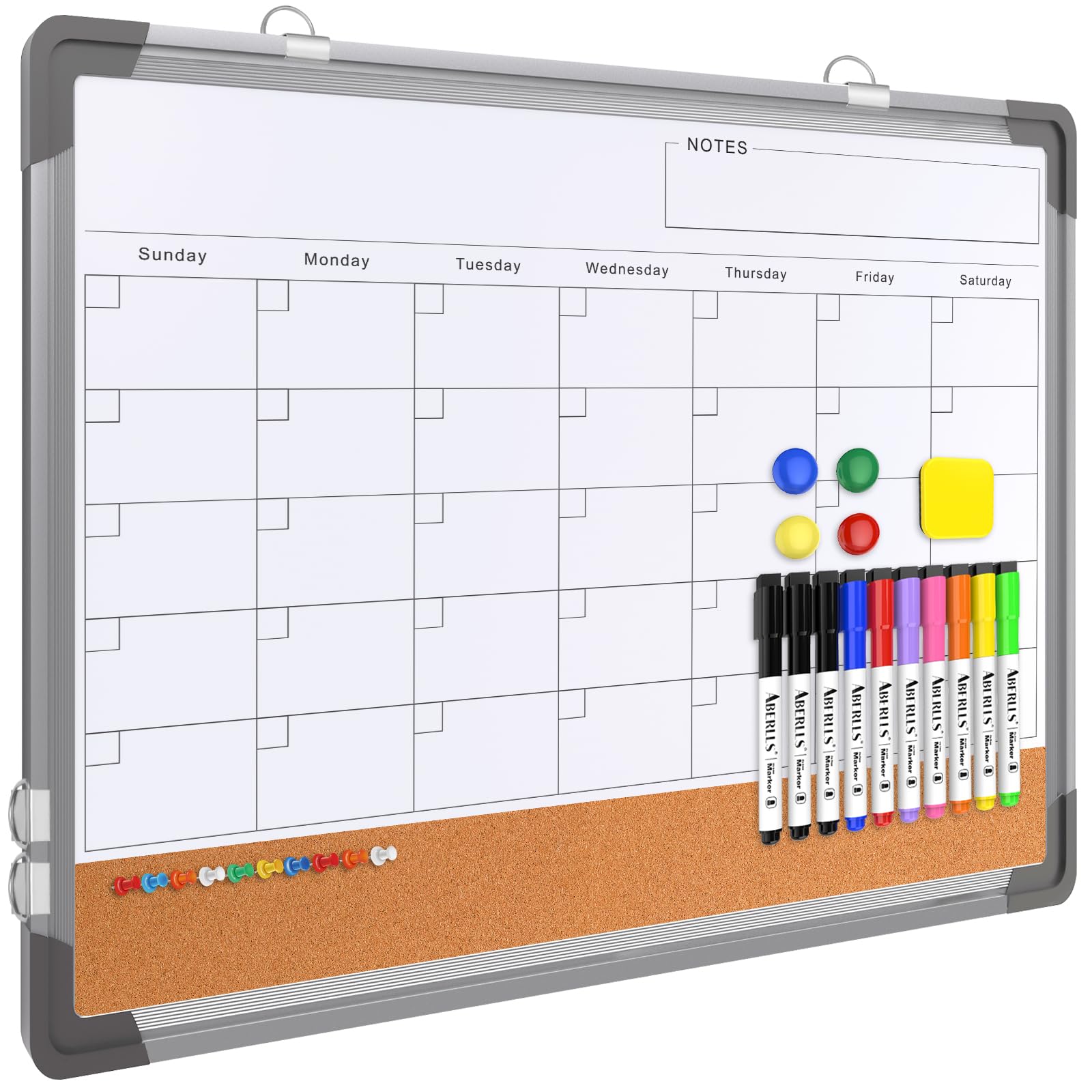 Foto 1 | Pizarra Blanca Con Calendario Mensual, Borrado En Seco, 24 X 18 Cm - Venta Internacional.