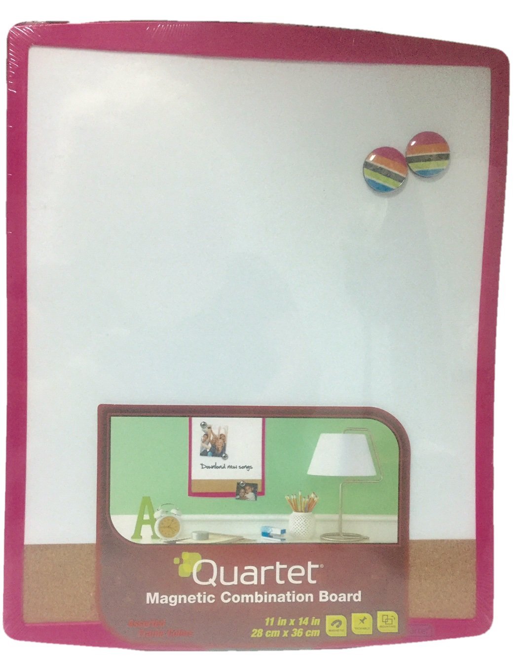 Foto 1 | Cuarteto De Tablero Magnético Combinado 11x14 Cm Con Marco Rosa - Venta Internacional.