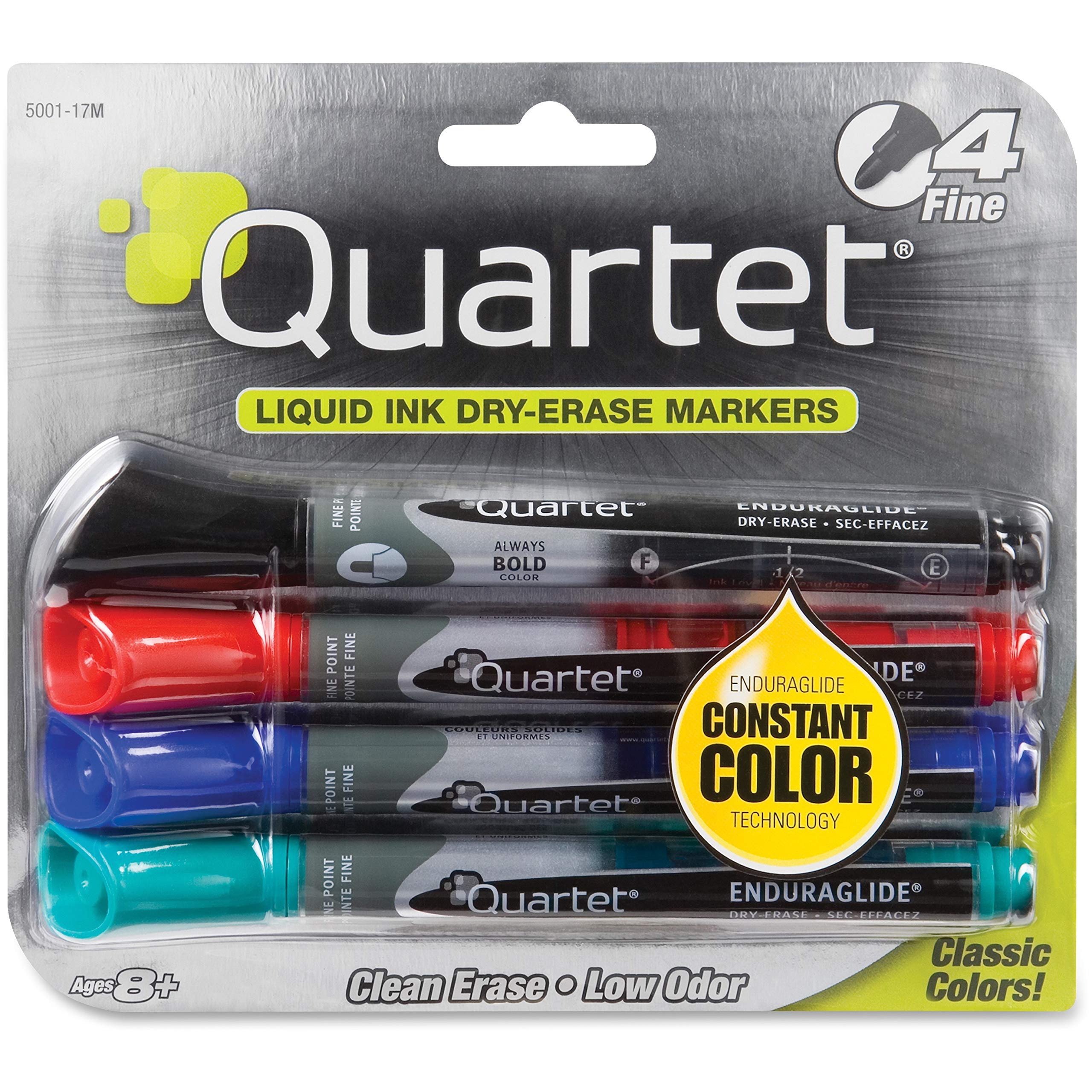 Foto 1 | Juego De Rotuladores De Borrado En Seco Quartet Enduraglide De Punta Fina De 4 Colores - Venta Internacional.