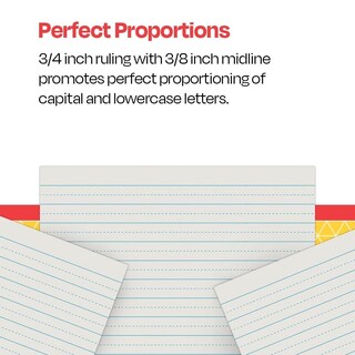 Foto 4 | Papel De Escribir School Smart Con Rayas Alternativas De 3/4 Pulgadas - Venta Internacional.