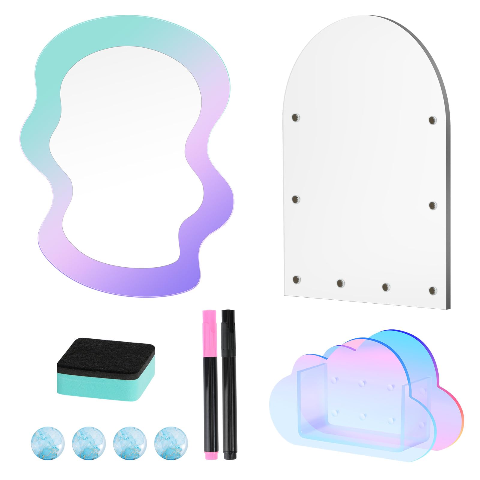 Foto 1 | Set De Accesorios Para Casilleros Moko 5 En 1 Con Tablero Acrílico Magnético - Venta Internacional.