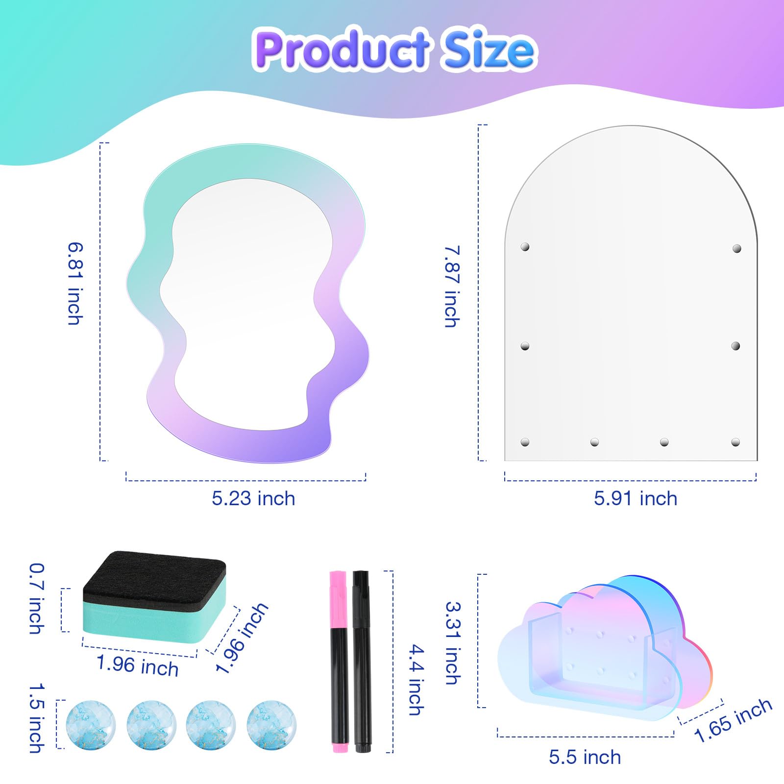 Foto 4 pulgar | Set De Accesorios Para Casilleros Moko 5 En 1 Con Tablero Acrílico Magnético - Venta Internacional.