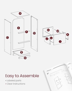 Foto 8 | Archivador Vasagle De 3 Cajones Con Cerradura Y Soporte Para Impresora, Color Blanco